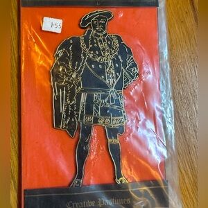 Vintage 1978 Miniature Brass Rubbing Craft Kit-Creative Pastimes-Henry VIII-New